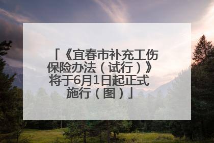 《宜春市补充工伤保险办法（试行）》将于6月1日起正式施行（图）