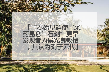 “秦始皇遣使‘采药昆仑’石刻”更早发现者为侯光良教授，其认为刻于元代