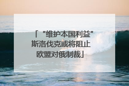 “维护本国利益” 斯洛伐克或将阻止欧盟对俄制裁