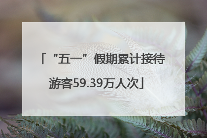 “五一”假期累计接待游客59.39万人次