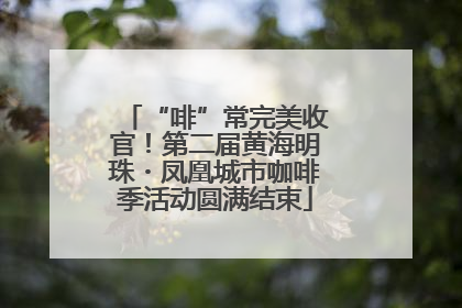 “啡”常完美收官！第二届黄海明珠・凤凰城市咖啡季活动圆满结束