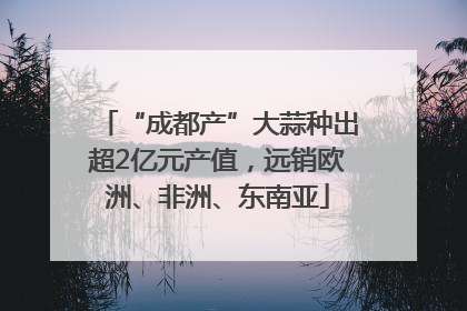 “成都产”大蒜种出超2亿元产值，远销欧洲、非洲、东南亚