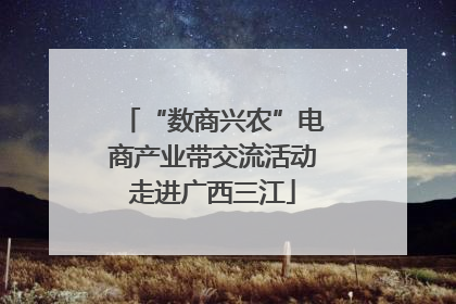 “数商兴农”电商产业带交流活动走进广西三江
