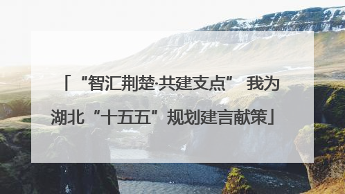 “智汇荆楚·共建支点” 我为湖北“十五五”规划建言献策