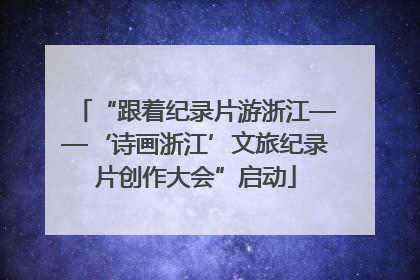 “跟着纪录片游浙江——‘诗画浙江’文旅纪录片创作大会”启动