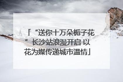 “送你十万朵栀子花”长沙站浪漫开启 以花为媒传递城市温情