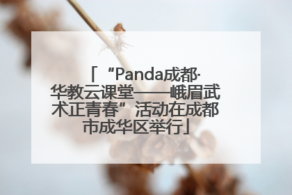 “Panda成都·华教云课堂——峨眉武术正青春”活动在成都市成华区举行