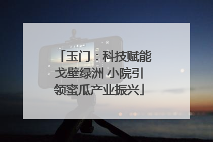 玉门：科技赋能戈壁绿洲 小院引领蜜瓜产业振兴