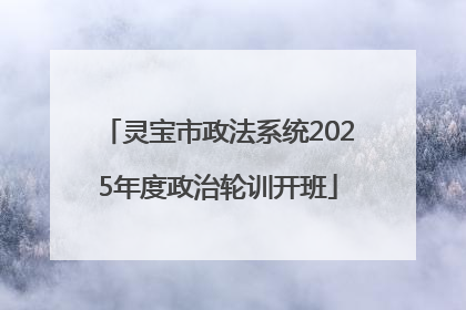 灵宝市政法系统2025年度政治轮训开班
