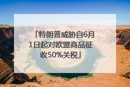 特朗普威胁自6月1日起对欧盟商品征收50%关税