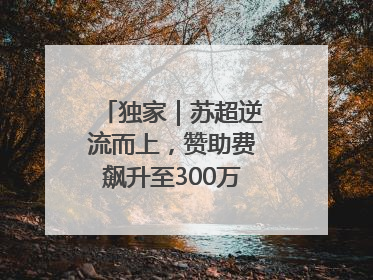 独家｜苏超逆流而上，赞助费飙升至300万，仍一席难求