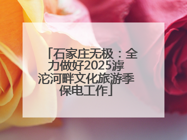 石家庄无极：全力做好2025滹沱河畔文化旅游季保电工作