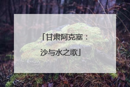 甘肃阿克塞：沙与水之歌