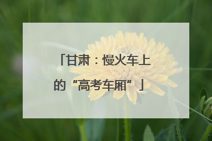 甘肃：慢火车上的“高考车厢”