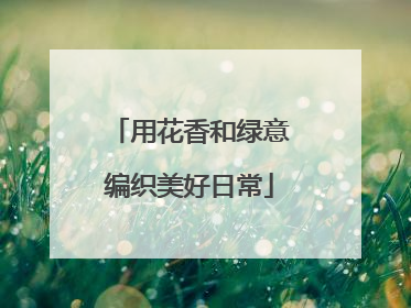 用花香和绿意编织美好日常