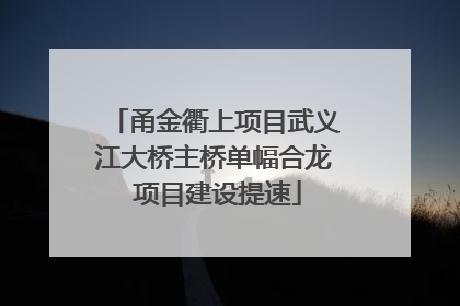 甬金衢上项目武义江大桥主桥单幅合龙 项目建设提速