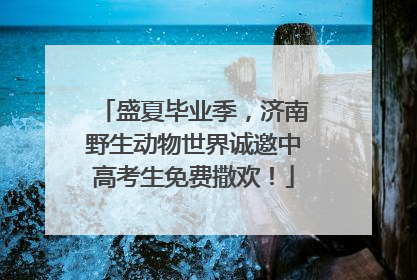 盛夏毕业季，济南野生动物世界诚邀中高考生免费撒欢！