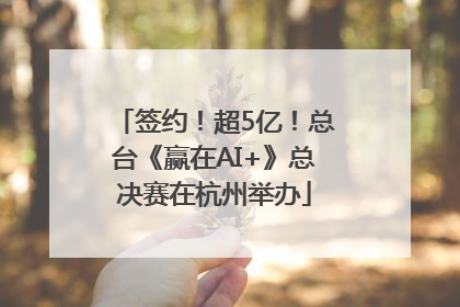 签约！超5亿！总台《赢在AI+》总决赛在杭州举办