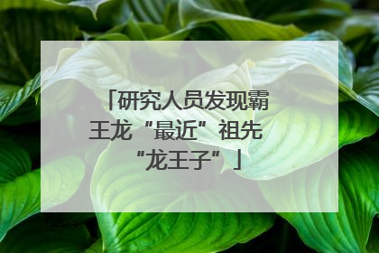 研究人员发现霸王龙“最近”祖先“龙王子”