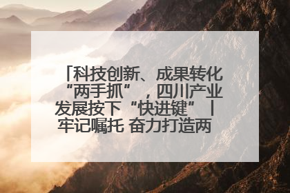 科技创新、成果转化“两手抓”，四川产业发展按下“快进键”丨牢记嘱托 奋力打造两高地两基地一屏障