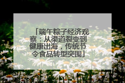 端午粽子经济观察：从渠道裂变到健康出海，传统节令食品转型突围
