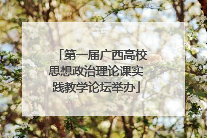 第一届广西高校思想政治理论课实践教学论坛举办