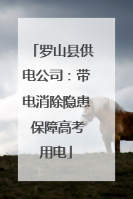 罗山县供电公司：带电消除隐患 保障高考用电