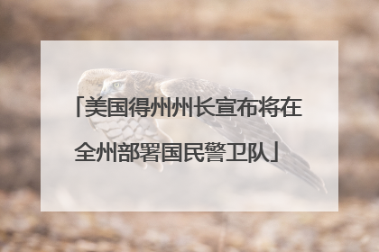 美国得州州长宣布将在全州部署国民警卫队