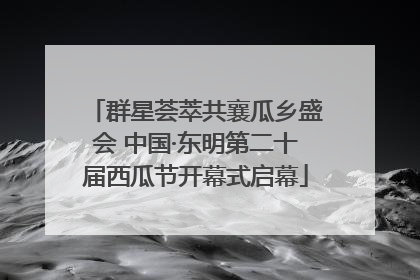 群星荟萃共襄瓜乡盛会 中国·东明第二十届西瓜节开幕式启幕