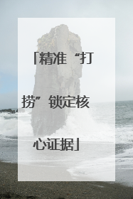 精准“打捞”锁定核心证据