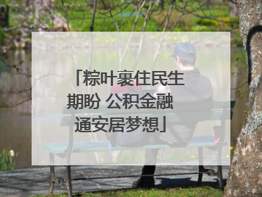 粽叶裹住民生期盼 公积金融通安居梦想