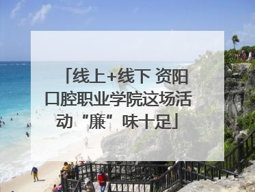 线上+线下 资阳口腔职业学院这场活动“廉”味十足
