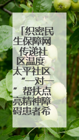 织密民生保障网 传递社区温度 太平社区“一对一”帮扶点亮精神障碍患者希望