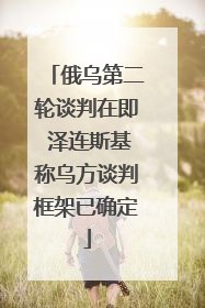 俄乌第二轮谈判在即 泽连斯基称乌方谈判框架已确定
