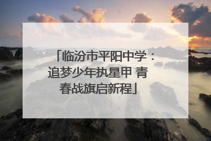临汾市平阳中学：追梦少年执星甲 青春战旗启新程