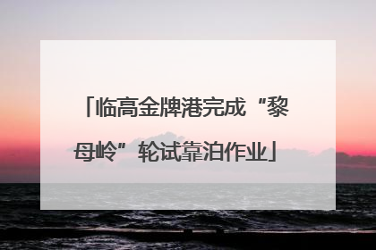 临高金牌港完成“黎母岭”轮试靠泊作业