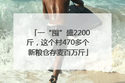 一“囤”盛2200斤，这个村470多个新粮仓存麦百万斤