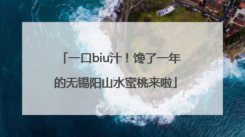 一口biu汁！馋了一年的无锡阳山水蜜桃来啦