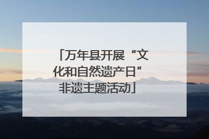 万年县开展“文化和自然遗产日”非遗主题活动
