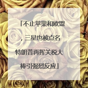 不止苹果和欧盟，三星也被点名 特朗普再挥关税大棒引强烈反应
