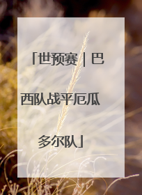 世预赛｜巴西队战平厄瓜多尔队