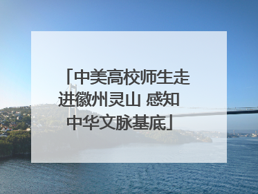 中美高校师生走进徽州灵山 感知中华文脉基底