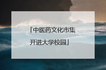 中医药文化市集开进大学校园