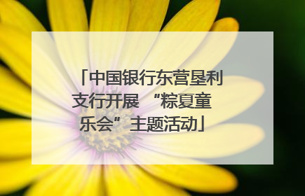 中国银行东营垦利支行开展 “粽夏童乐会”主题活动