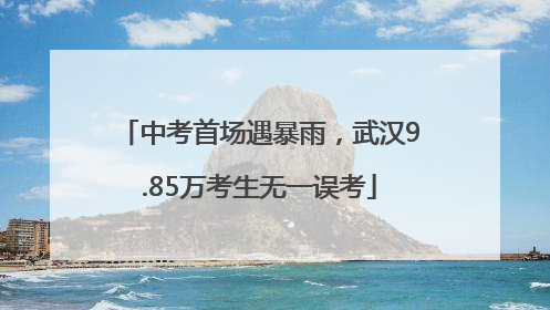 中考首场遇暴雨，武汉9.85万考生无一误考