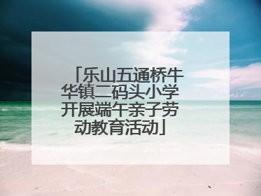 乐山五通桥牛华镇二码头小学开展端午亲子劳动教育活动