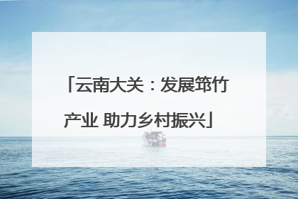 云南大关：发展筇竹产业 助力乡村振兴