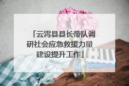 云霄县县长带队调研社会应急救援力量建设提升工作