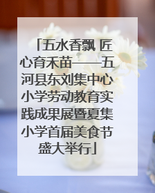 五水香飘 匠心育禾苗——五河县东刘集中心小学劳动教育实践成果展暨夏集小学首届美食节盛大举行