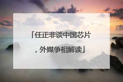 任正非谈中国芯片，外媒争相解读
